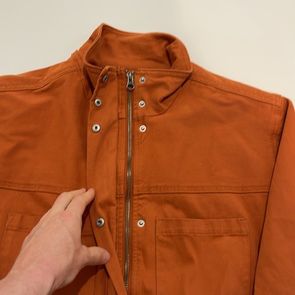 Liverpool Los Angeles Orange Zipper Drawstring Cinch Canvas Jacket - Picture 13 of 13